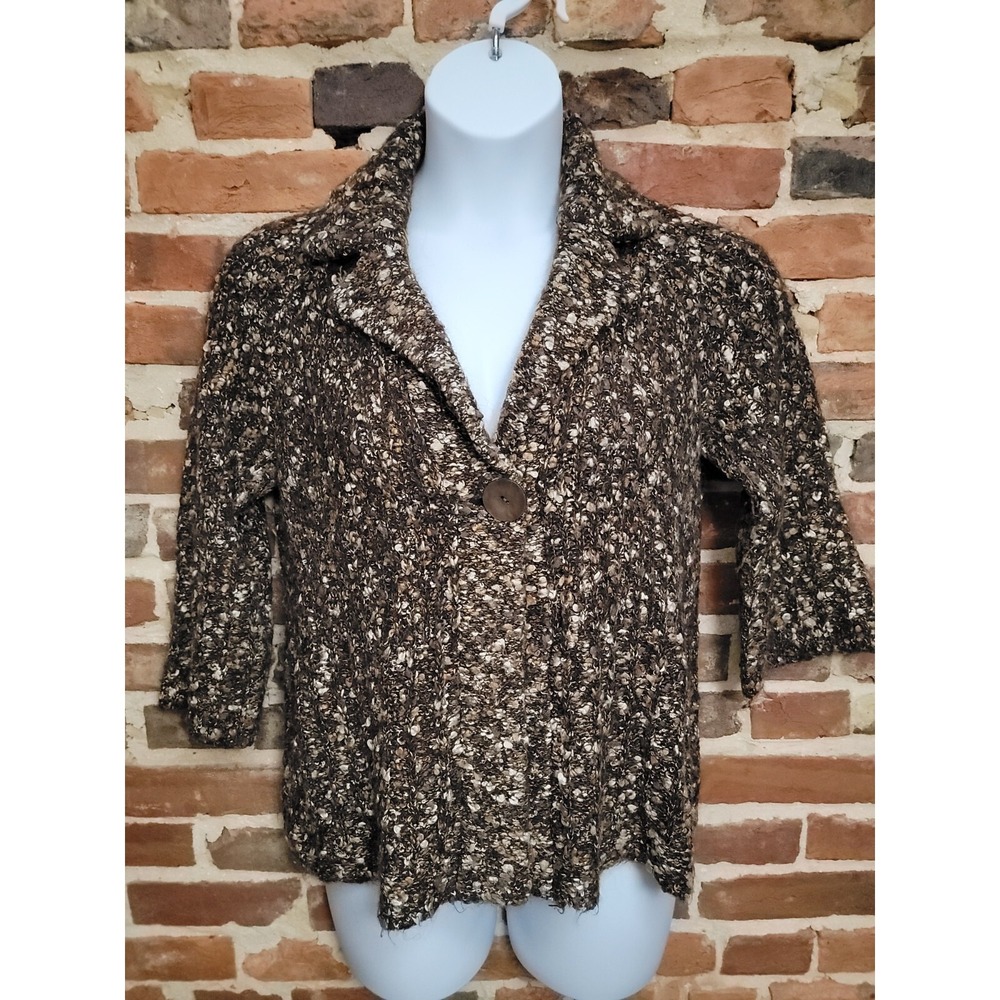 Marisa Christina Cozy Multicolor Knit Chunky Cardigan Alpaca Sweater Large‎